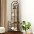 4-Tier Corner Bookshelf, Modern Style, Plant Stand with Metal Frame - Image 2