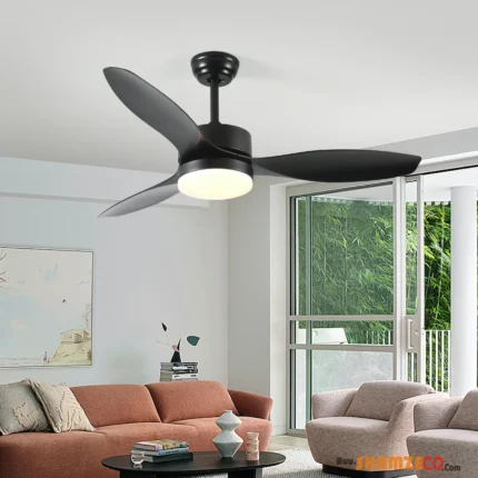 52 inch Indoor/Outdoor Ceiling Fan with LED Select Light Kit - Black