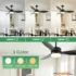 52" Indoor/Outdoor Ceiling Fan with LED Light Kit, Modern Black Finish - Image 6