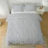 Queen 3-Piece Comforter Set, Pintuck Bedding with Down Alternative, Gray - Image 4