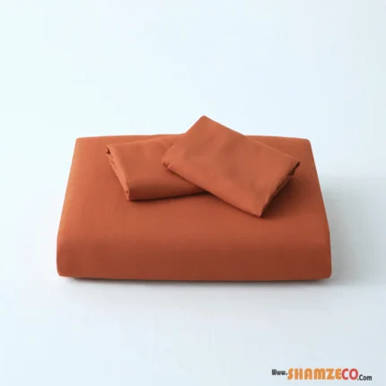 Queen Duvet Cover Set, 3 Pieces Solid Color Bedding Set with 1 Duvet Cover and 2 Pillow Shams, Comforter Not Included (Queen Size, Terracotta)