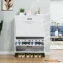 Shoe Storage Cabinet for Entryway, Free Standing Shoe Organizer with 2 Flip Drawers, Hidden Shoe Rack Storage Organizer for Doorway Hallway Closet, White - Image 4