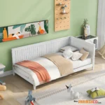 Twin Size Wood Daybed/Sofa Bed, White