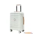 20" Carry on Luggage Lightweight Suitcase TSA Lock USB port Luggage Wheel lock Artificial leather Top handle Spinner Wheels CREAMY WHITE